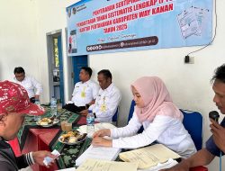 ATR/BPN WAY KANAN SERAHKAN 419 SERTIFIKAT PTSL KLOTER II DI KAMPUNG BUMI AGUNG WATES