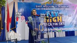 ” Terbang Tinggi Raih Langitmu ” Tema Acara Pelepasan Siswa Kelas IX di SMP Negeri 11 Jember