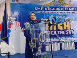 ” Terbang Tinggi Raih Langitmu ” Tema Acara Pelepasan Siswa Kelas IX di SMP Negeri 11 Jember