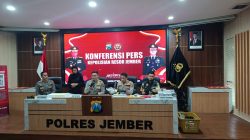 ” Konferensi Pers ” Satresnarkoba Polres Jember Berhasil Ungkap 24 Kasus Tindak Pidana Narkotika