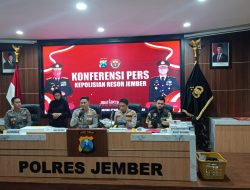 ” Konferensi Pers ” Satresnarkoba Polres Jember Berhasil Ungkap 24 Kasus Tindak Pidana Narkotika